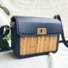 Box Sling Bag-Navy blue